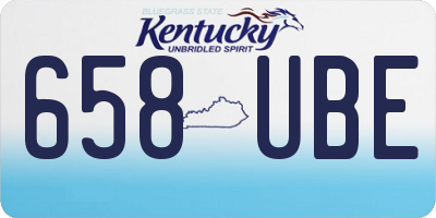 KY license plate 658UBE