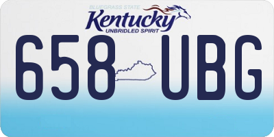 KY license plate 658UBG