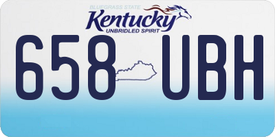 KY license plate 658UBH