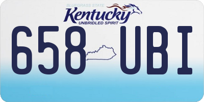 KY license plate 658UBI
