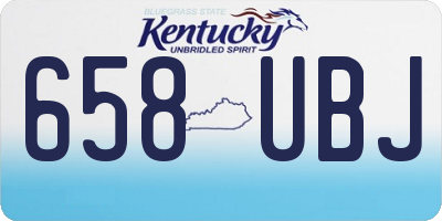 KY license plate 658UBJ