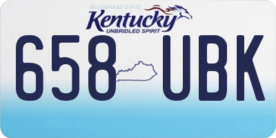 KY license plate 658UBK