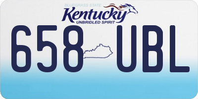 KY license plate 658UBL