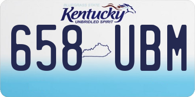 KY license plate 658UBM