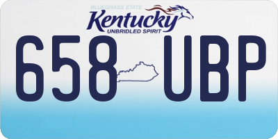 KY license plate 658UBP