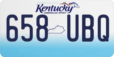 KY license plate 658UBQ
