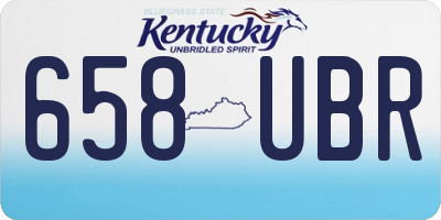KY license plate 658UBR