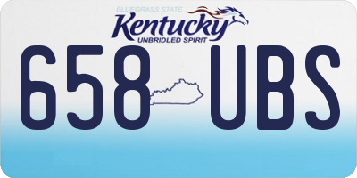 KY license plate 658UBS