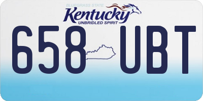 KY license plate 658UBT