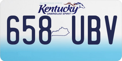 KY license plate 658UBV