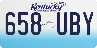 KY license plate 658UBY
