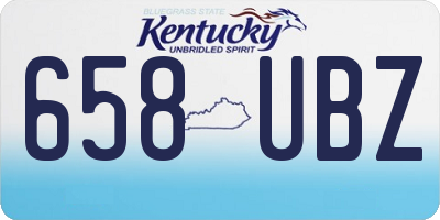 KY license plate 658UBZ