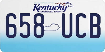 KY license plate 658UCB