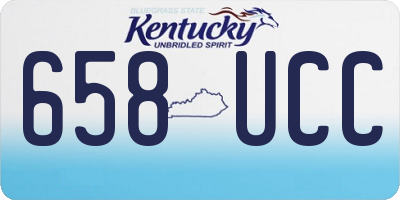 KY license plate 658UCC