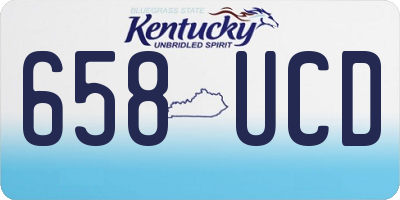KY license plate 658UCD