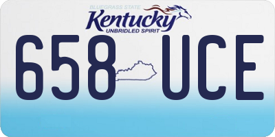 KY license plate 658UCE