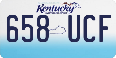 KY license plate 658UCF