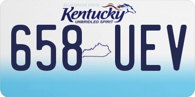 KY license plate 658UEV