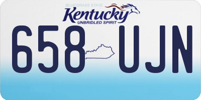 KY license plate 658UJN