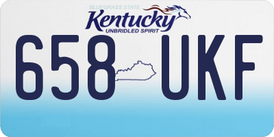 KY license plate 658UKF