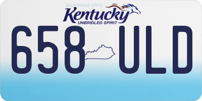 KY license plate 658ULD