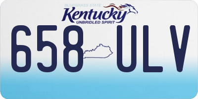 KY license plate 658ULV