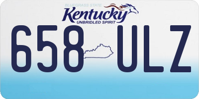 KY license plate 658ULZ