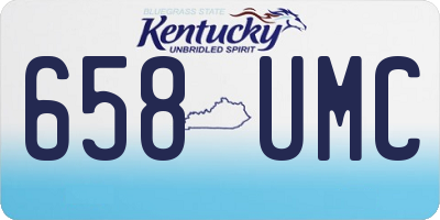 KY license plate 658UMC