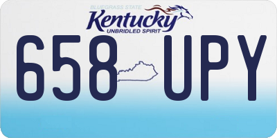 KY license plate 658UPY