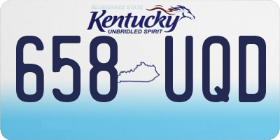 KY license plate 658UQD