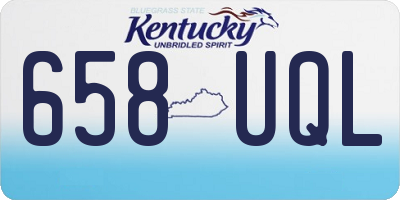 KY license plate 658UQL
