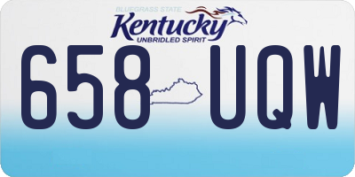 KY license plate 658UQW
