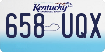 KY license plate 658UQX