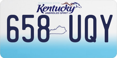 KY license plate 658UQY
