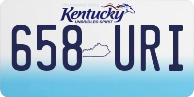 KY license plate 658URI