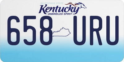 KY license plate 658URU