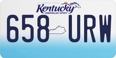 KY license plate 658URW