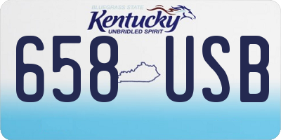 KY license plate 658USB