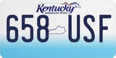 KY license plate 658USF