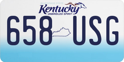 KY license plate 658USG