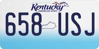 KY license plate 658USJ