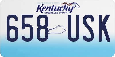KY license plate 658USK