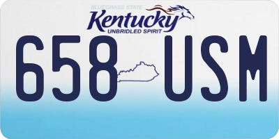 KY license plate 658USM
