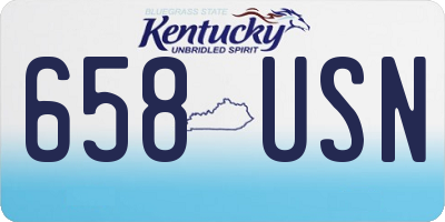 KY license plate 658USN