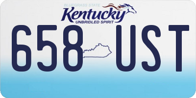 KY license plate 658UST