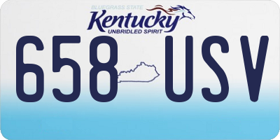 KY license plate 658USV