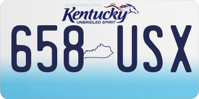 KY license plate 658USX