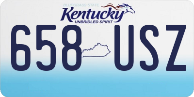 KY license plate 658USZ