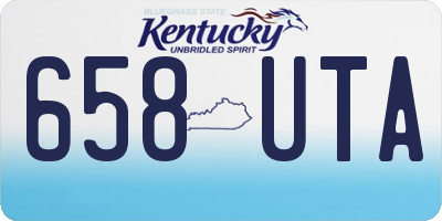 KY license plate 658UTA