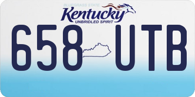 KY license plate 658UTB